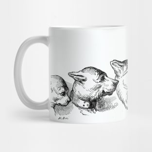 L'animal s'élève vers l'homme fond transparent Mug